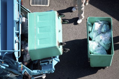 Household skip container placed in front of a residential property in Edmonton